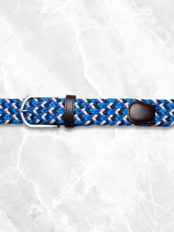 Palenzo Prêt-à-porter | Accessoires Et Chaussures | Ceinture tressée - Bleu, blanc et bleu marine