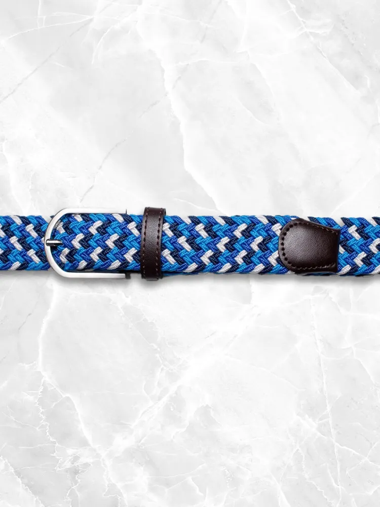 ceinture_tresse__bleu_bla_0.webp Palenzo Prêt-à-porter | Accessoires Et Chaussures | Ceinture tressée - Bleu, blanc et bleu marine