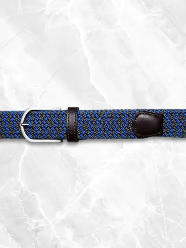 Palenzo Accessoires Et Chaussures | Prêt-à-porter | Ceinture tressée - Bleu et anthracite