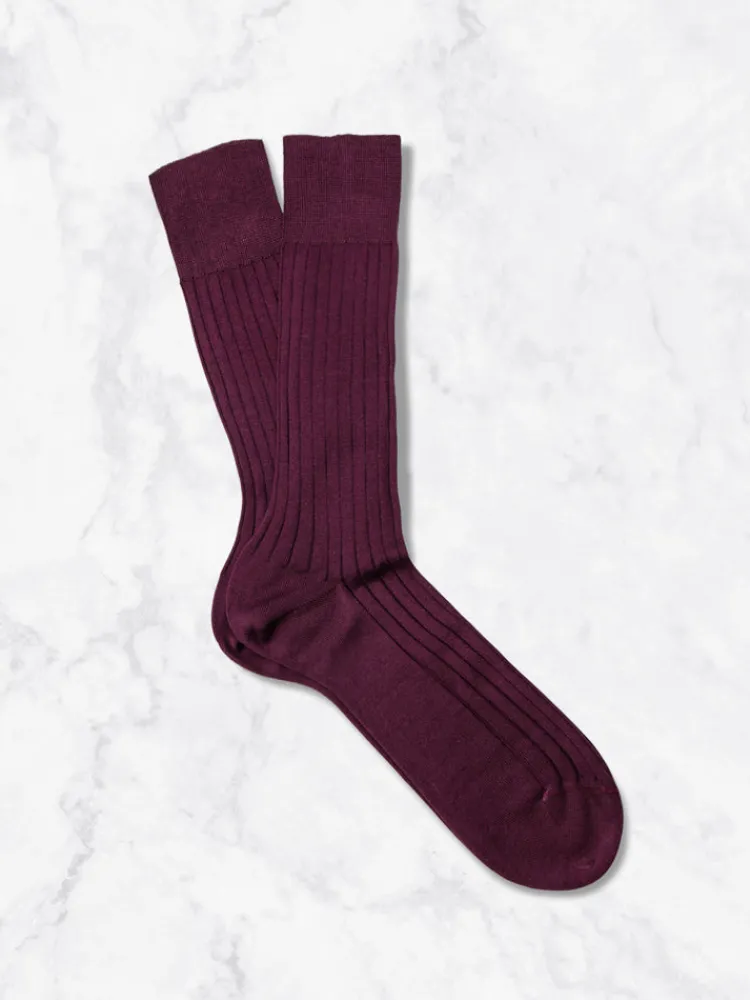 chaussettes__bordeaux_0.webp Palenzo Accessoires Et Chaussures | Prêt-à-porter | Chaussettes - Bordeaux