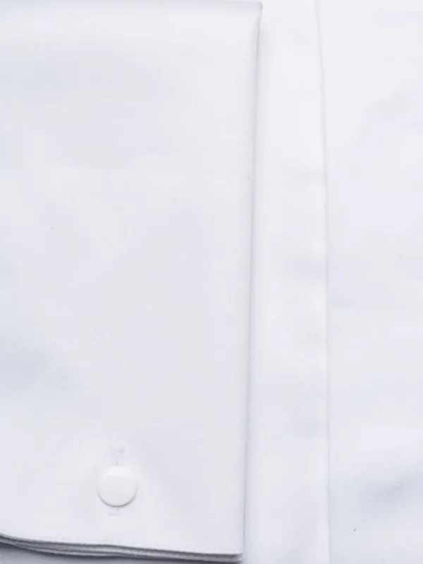 Palenzo Prêt-à-porter | Chemises Cérémonie | Chemise col cassé poignets mousquetaires - Blanc