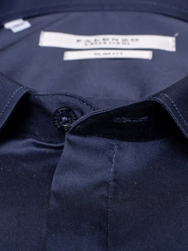 Palenzo Prêt-à-porter | Chemise col club - Bleu marine