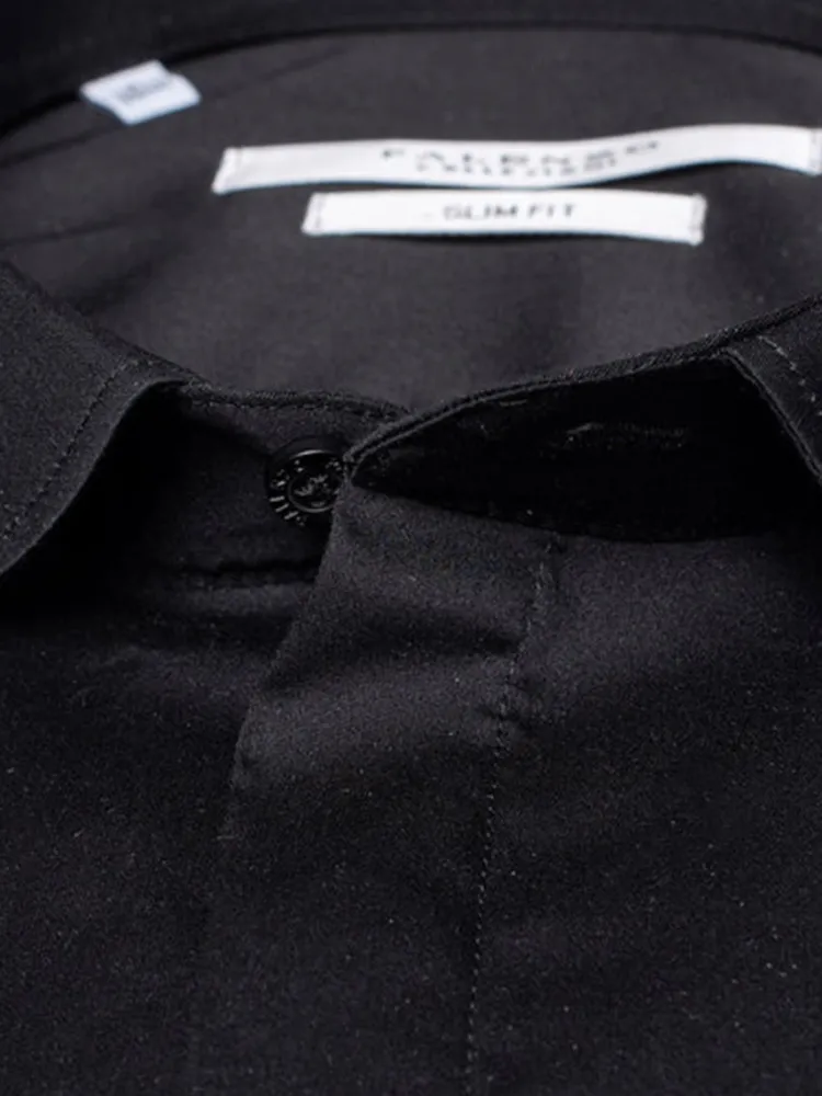 chemise_col_club__noir_1.webp Palenzo Prêt-à-porter | Chemises | Chemise col club - Noir
