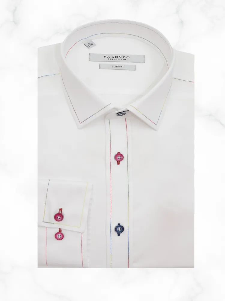 chemise_col_franais__blan_0-1.webp Palenzo Prêt-à-porter | Chemises | Chemise col français - Blanc