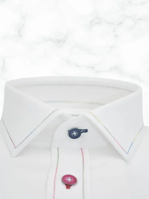 Palenzo Prêt-à-porter | Chemises | Chemise col français - Blanc