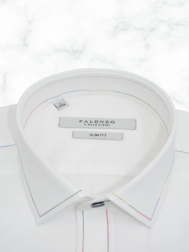 chemise_col_franais__blan_3.webp Palenzo Prêt-à-porter | Chemises | Chemise col français - Blanc