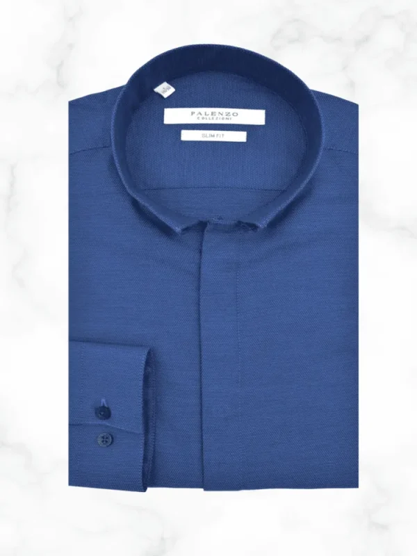 Palenzo Prêt-à-porter | Chemises | Chemise col inversé - Bleu