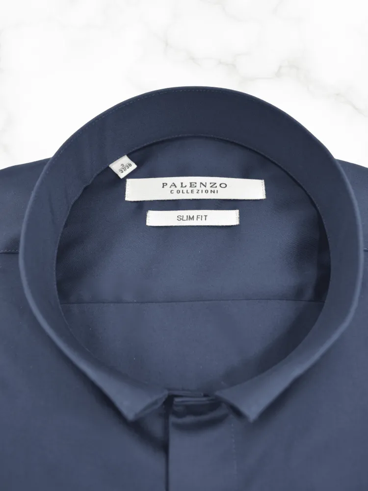 chemise_col_invers__bleu__2-1.webp Palenzo Prêt-à-porter | Chemises | Chemise col inversé - Bleu marine