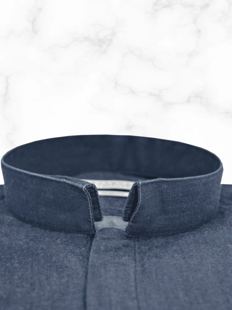 chemise_col_invers__bleu__2.webp Palenzo Prêt-à-porter | Chemises | Chemise col inversé - Bleu jean