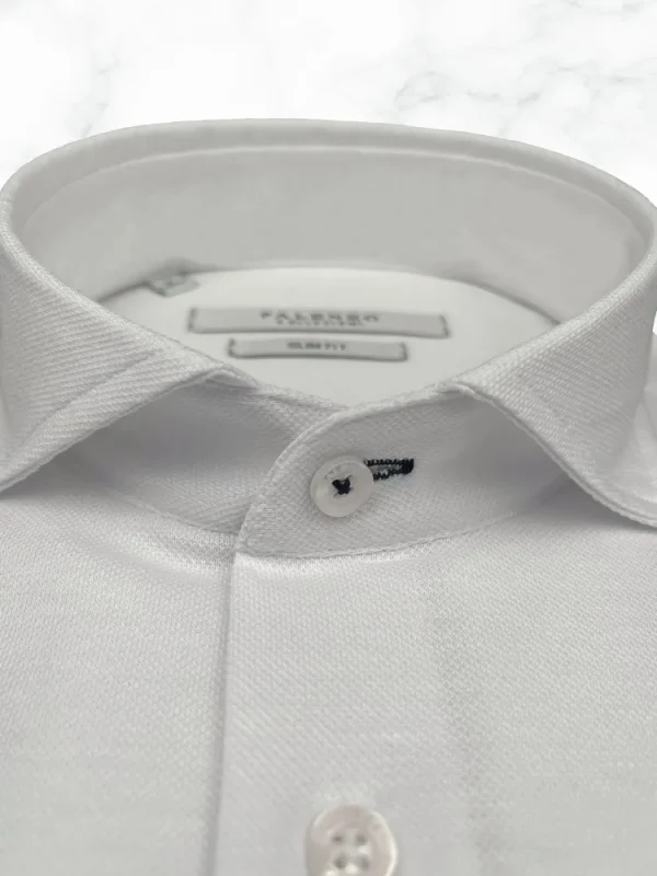Palenzo Prêt-à-porter | Chemises | Chemise col italien - Blanc