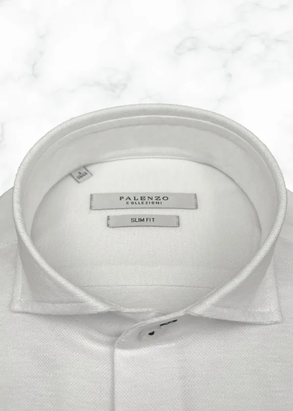 Palenzo Prêt-à-porter | Chemises | Chemise col italien - Blanc