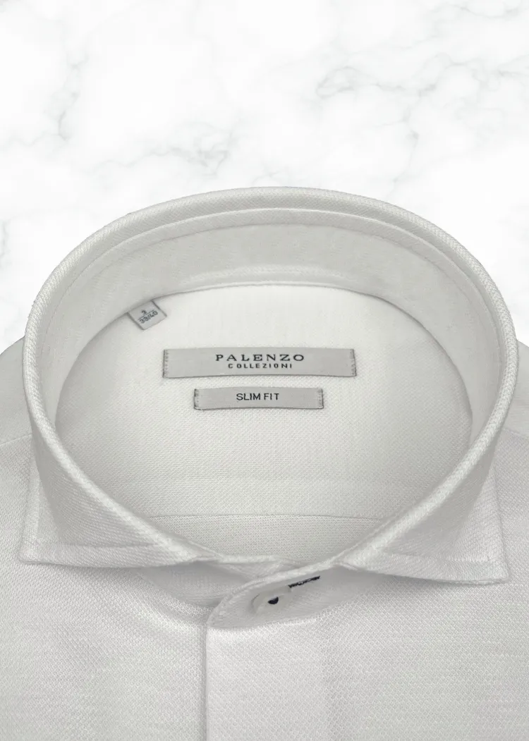 chemise_col_italien__blan_3.webp Palenzo Prêt-à-porter | Chemises | Chemise col italien - Blanc