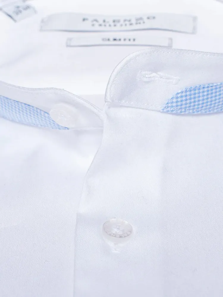 chemise_col_officier__bla_1.webp Palenzo Prêt-à-porter | Chemise col officier - Blanc