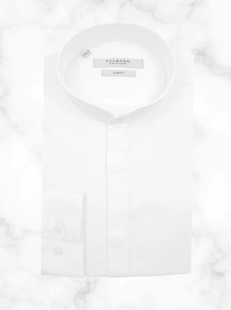 chemise_col_officier_arro_0-4.webp Palenzo Prêt-à-porter | Chemise col officier arrondi - Blanc
