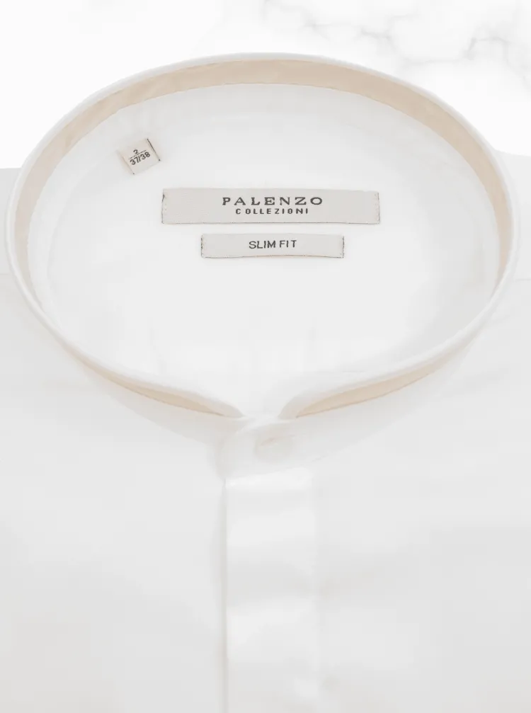 chemise_col_officier_arro_2-5.webp Palenzo Prêt-à-porter | Chemises | Chemise col officier arrondi - Blanc et beige