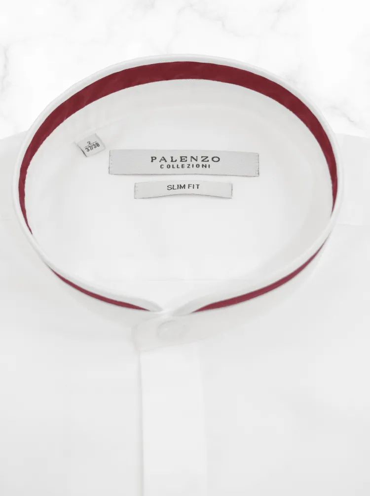 chemise_col_officier_arro_2-6.webp Palenzo Prêt-à-porter | Chemises | Chemise col officier arrondi - Blanc et bordeaux