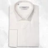 Palenzo Prêt-à-porter | Chemises Cérémonie | Chemise petit col français poignets mousquetaires - Ecru