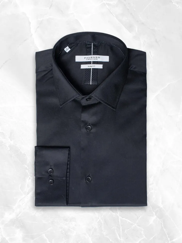 chemise_petit_col_franais_0-13.webp Palenzo Prêt-à-porter | Chemise petit col français - Noir