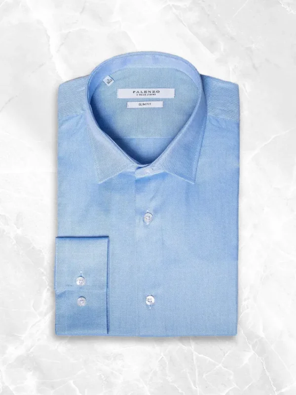 Palenzo Prêt-à-porter | Chemises | Chemise petit col français - Bleu ciel