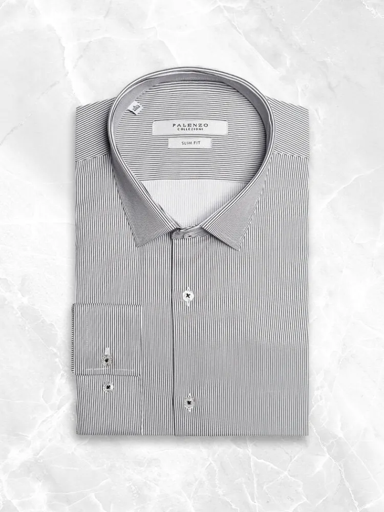 chemise_petit_col_franais_0-15.webp Palenzo Prêt-à-porter | Chemises | Chemise petit col français - Blanc et noir rayures