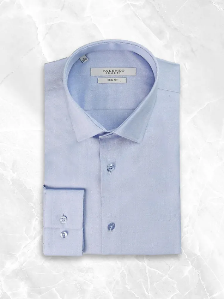 chemise_petit_col_franais_0-18.webp Palenzo Prêt-à-porter | Chemise petit col français - Bleu fil à fil
