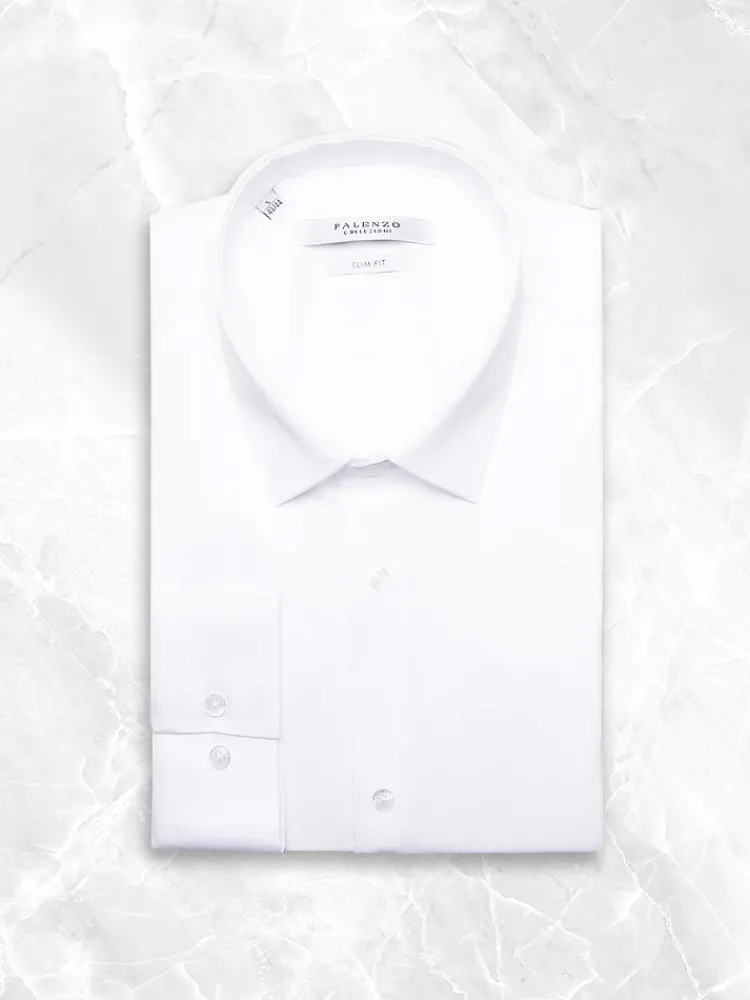 chemise_petit_col_franais_0-2.webp Palenzo Prêt-à-porter | Chemises | Chemise petit col français - Blanc