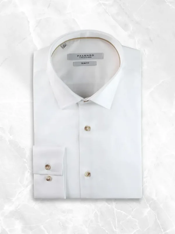 Palenzo Prêt-à-porter | Chemise petit col français - Blanc