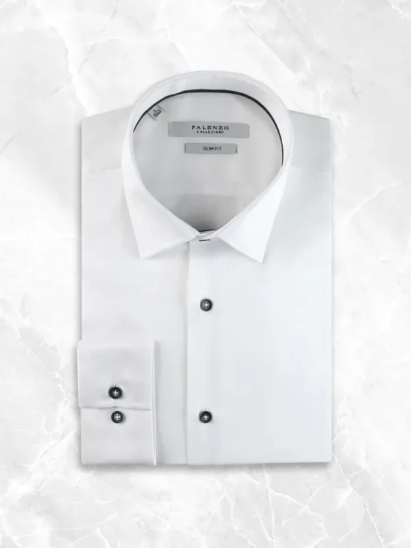 Palenzo Prêt-à-porter | Chemise petit col français - Blanc