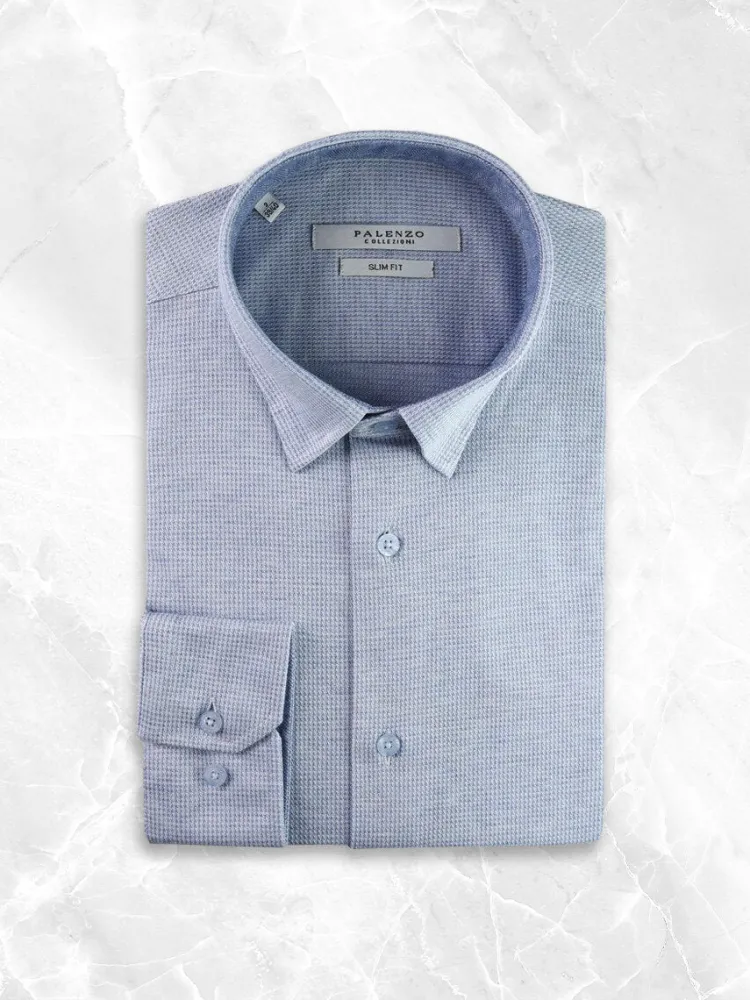chemise_petit_col_franais_0-29.webp Palenzo Prêt-à-porter | Chemises | Chemise petit col français - Bleu petit damier