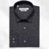 Palenzo Prêt-à-porter | Chemises | Chemise petit col français - Noir imprimé