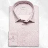 Palenzo Prêt-à-porter | Chemise petit col français - Blanc et rouge imprimé