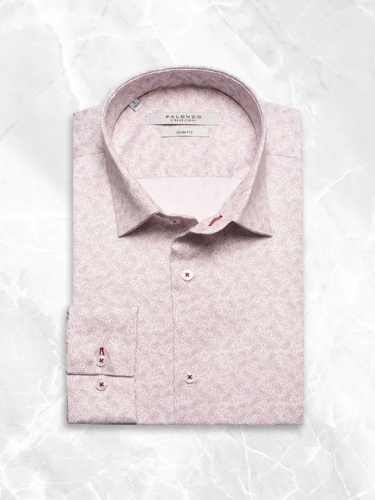 chemise_petit_col_franais_0-39.webp Palenzo Prêt-à-porter | Chemise petit col français - Blanc et rouge imprimé