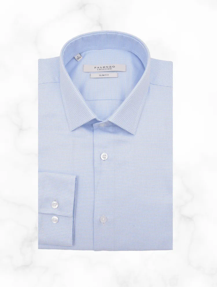 chemise_petit_col_franais_0-42.webp Palenzo Prêt-à-porter | Chemises | Chemise petit col français - Bleu ciel imprimé