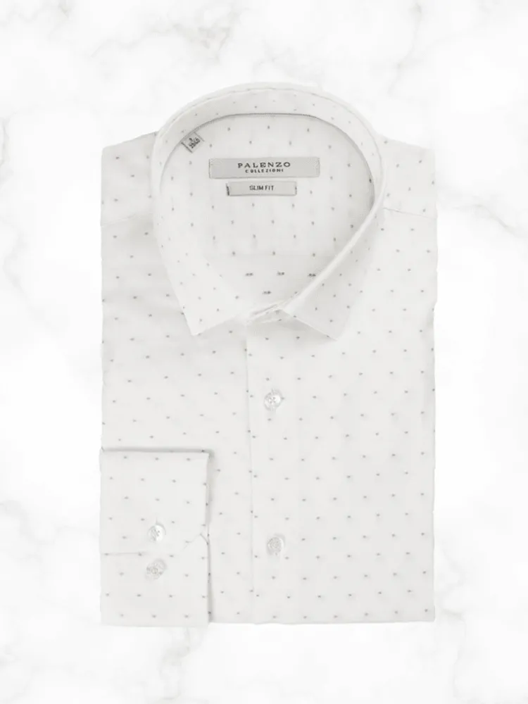 chemise_petit_col_franais_0-52.webp Palenzo Prêt-à-porter | Chemises | Chemise petit col français - Pois gris
