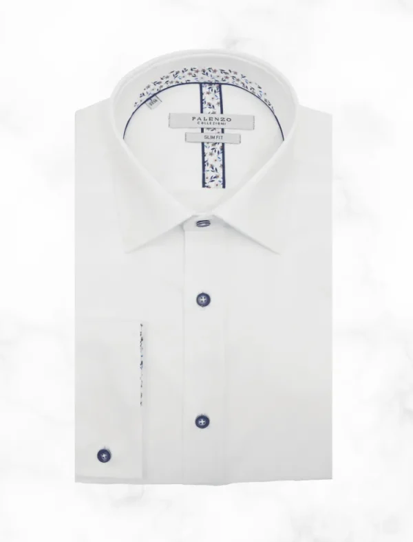 Palenzo Prêt-à-porter | Chemises | Chemise petit col français - Blanc
