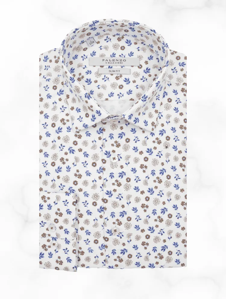 chemise_petit_col_franais_0-57.webp Palenzo Prêt-à-porter | Chemises | Chemise petit col français - Blanc imprimé