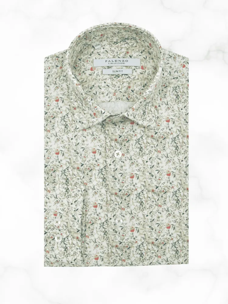 chemise_petit_col_franais_0-61.webp Palenzo Prêt-à-porter | Chemises | Chemise petit col français - Vert imprimé