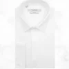 Palenzo Prêt-à-porter | Chemises Cérémonie | Chemise petit col français - Blanc bi-matière