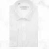 Palenzo Prêt-à-porter | Chemises Cérémonie | Chemise petit col français - Blanc bi-matière