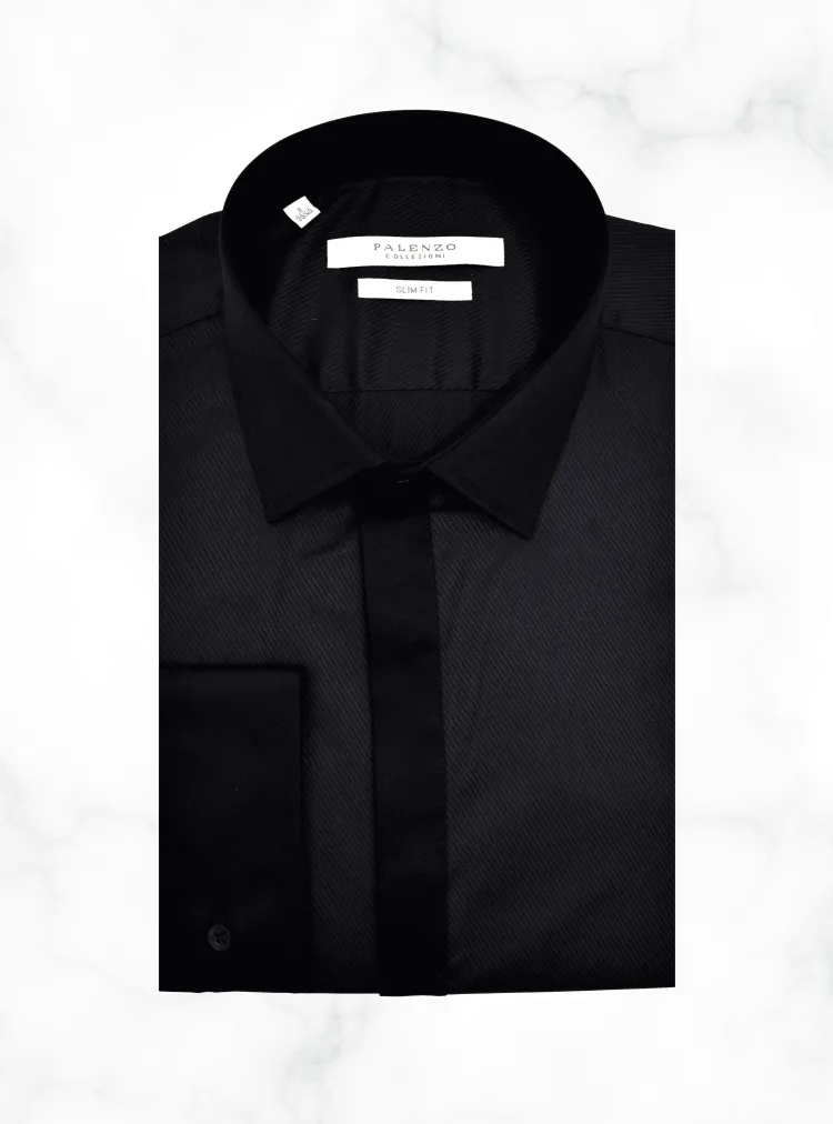 chemise_petit_col_franais_0-67.webp Palenzo Cérémonie | Prêt-à-porter | Chemise petit col français - Noir