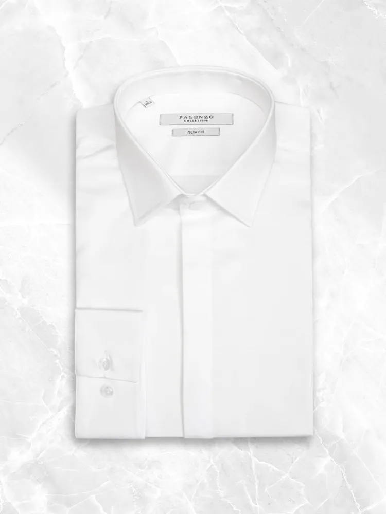 chemise_petit_col_franais_0-7.webp Palenzo Prêt-à-porter | Chemises | Chemise petit col français - Blanc