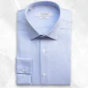 Palenzo Prêt-à-porter | Chemises | Chemise petit col français - Blanc et bleu ciel rayures