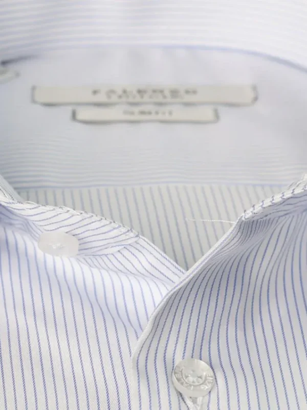 Palenzo Prêt-à-porter | Chemises | Chemise petit col français - Bleu rayures