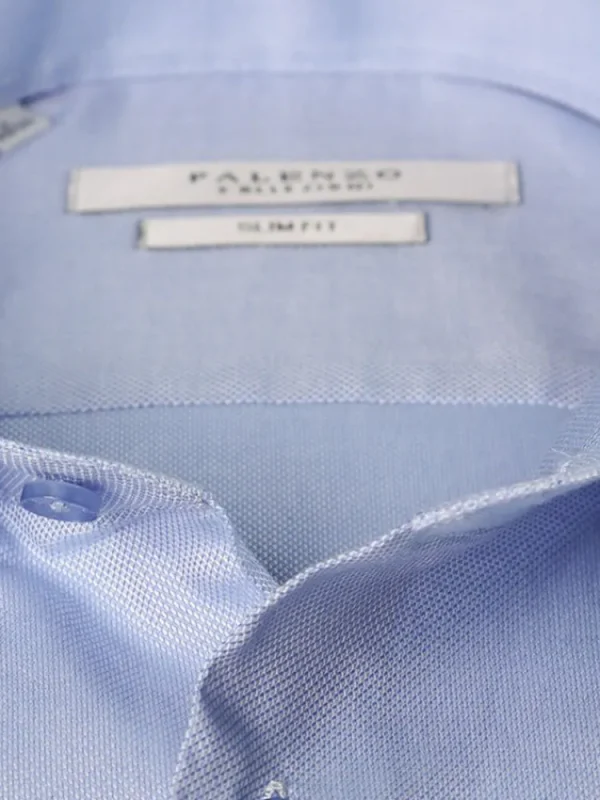 Palenzo Prêt-à-porter | Chemise petit col français - Bleu fil à fil