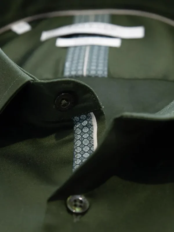 Palenzo Prêt-à-porter | Chemise petit col français vert - Kaki