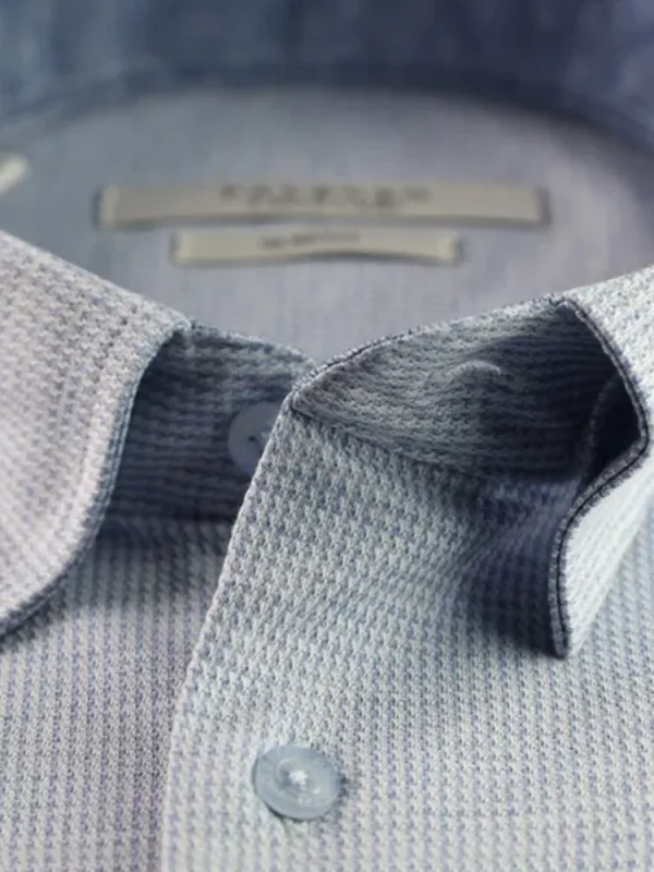 Palenzo Prêt-à-porter | Chemises | Chemise petit col français - Bleu petit damier