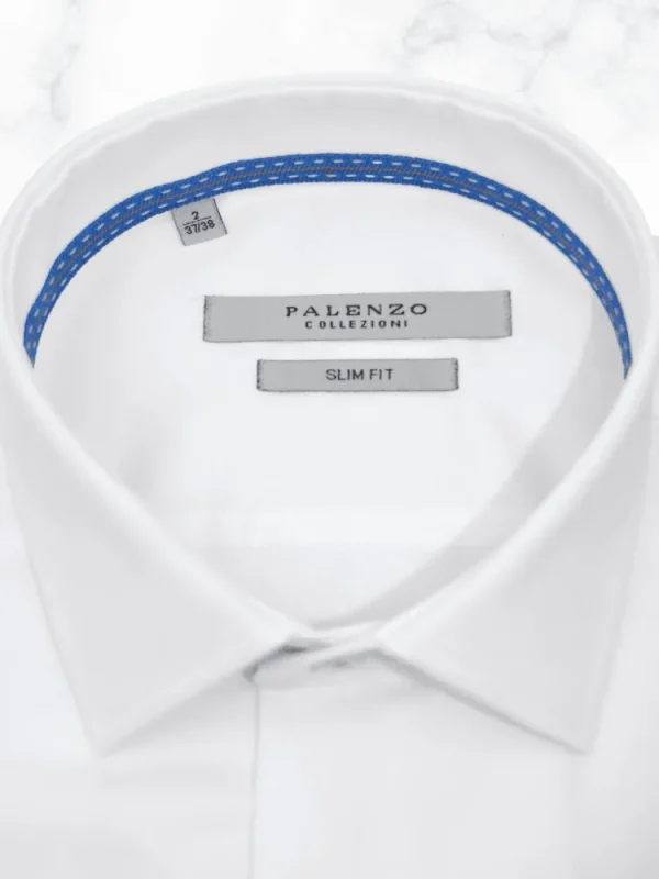 Palenzo Prêt-à-porter | Chemises | Chemise petit col français - Blanc