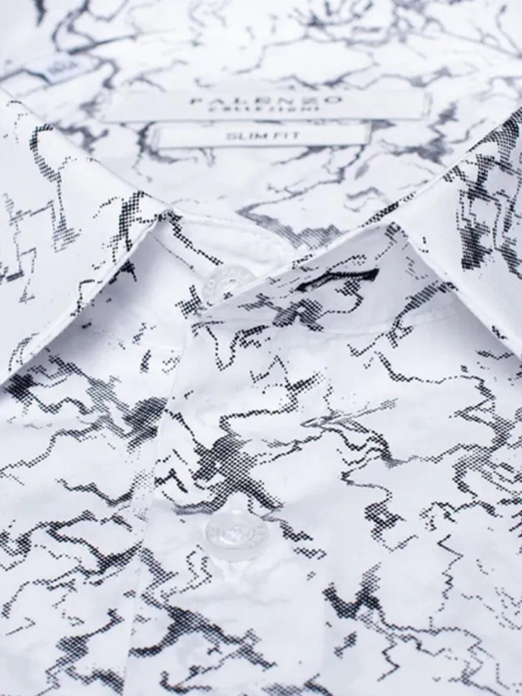chemise_petit_col_franais_1-40.webp Palenzo Prêt-à-porter | Chemises | Chemise petit col français - Blanc et noir imprimé