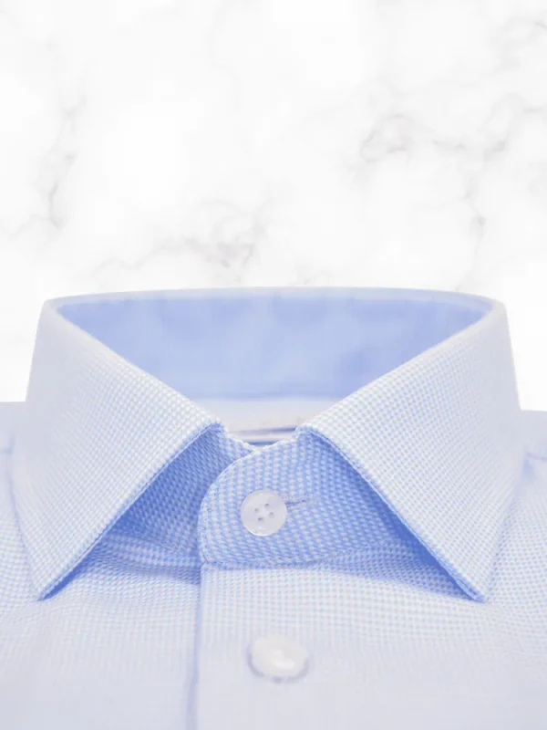 Palenzo Prêt-à-porter | Chemises | Chemise petit col français - Bleu ciel imprimé