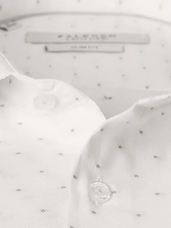 Palenzo Prêt-à-porter | Chemises | Chemise petit col français - Pois gris